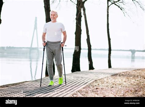 fit elderly man walking  res stock photography  images alamy