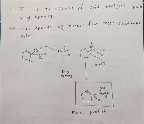 [Solved] Draw the major product formed when HBr reacts with the epoxide