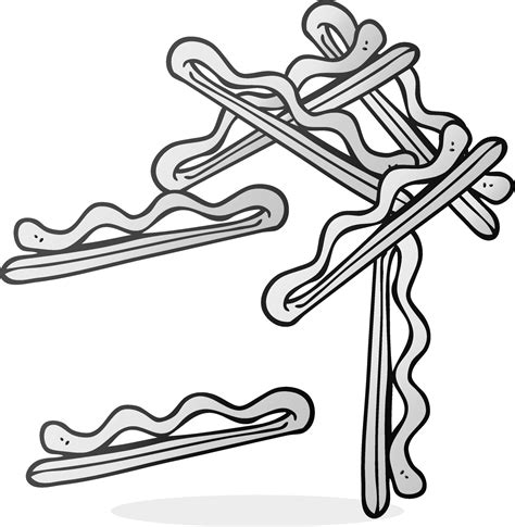 freehand drawn cartoon hair clips 12019419 Vector Art at Vecteezy