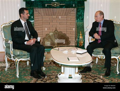 Syrian President Bashar Al Assad And Russian President Vladimir Putin