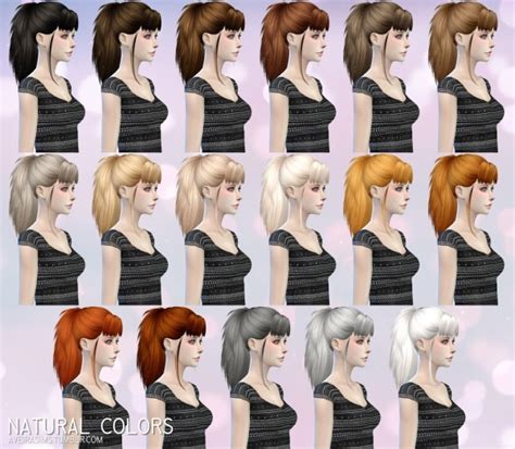 Sims 4 Hairs ~ Aveira Sims 4 Skysims Hair 217 Hair Retextured