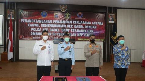 Polda Kemenkumham BNNP Dan Ombudsman Teken Kerja Sama Target Kerja