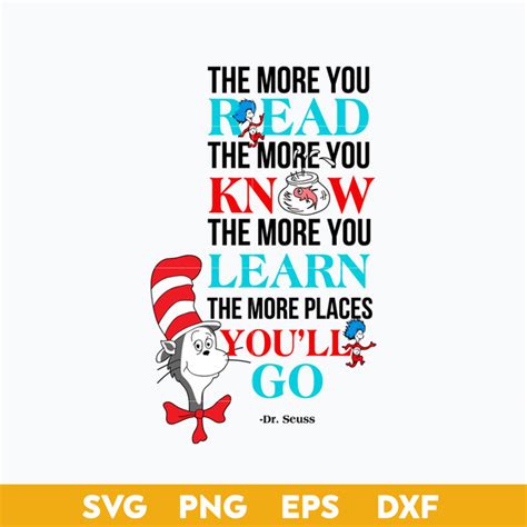 You Read The More You Know Svg Dr Seuss Svg Dr Seuss Quote Inspire Uplift