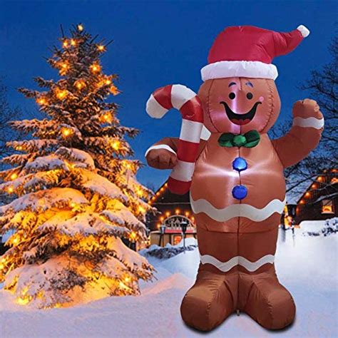 Joiedomi 5ft Christmas Inflatable Gingerbread Blow Up Christmas