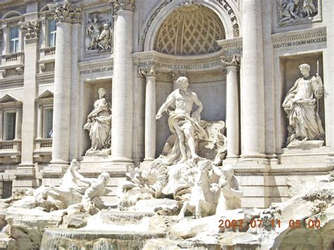 Solve Rome Trevi Fountain 1 July 2007 Italy Trip Jigsaw Puzzle Online