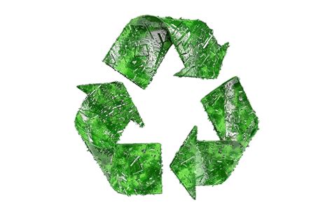 Green Recycle Symbol Made Of Fresh Leaves 45932425 Png