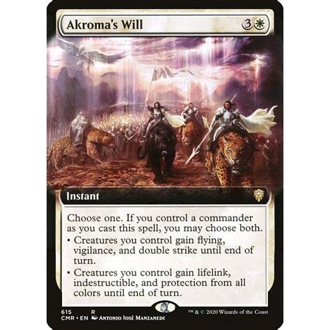 MTG 白 英語版 アクローマの意志 Akroma s Will 拡張アート 統率者レジェンズ CMR CMRENEX003 ツクモヤ