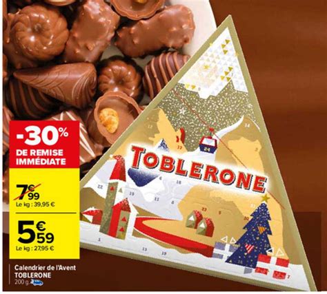 Promo Calendrier De L Avent Toblerone Chez Carrefour Icatalogue Fr