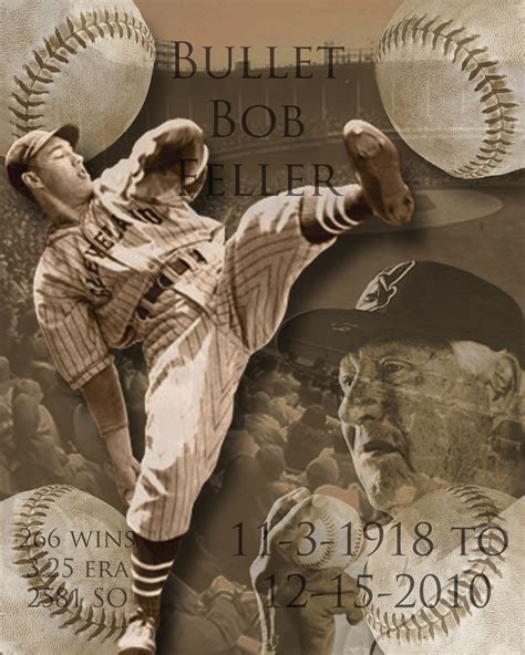 Cleveland Indians Hall Of Fame Pitcher Bob Feller Cleveland Indians