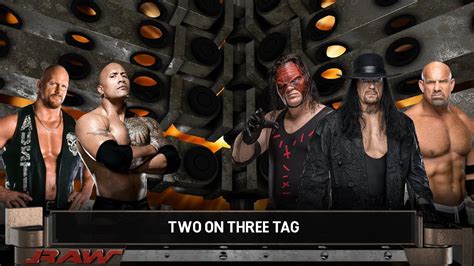 WWE Handicap Match 2vs3 Tag Team Stone Cold And The Rock VS