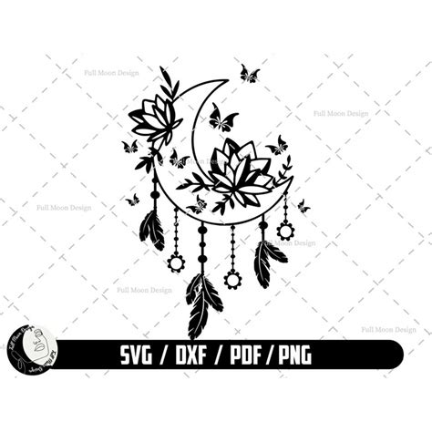 Moon Svg Boho Moon Svg Celestial Svg Digital Download Inspire Uplift