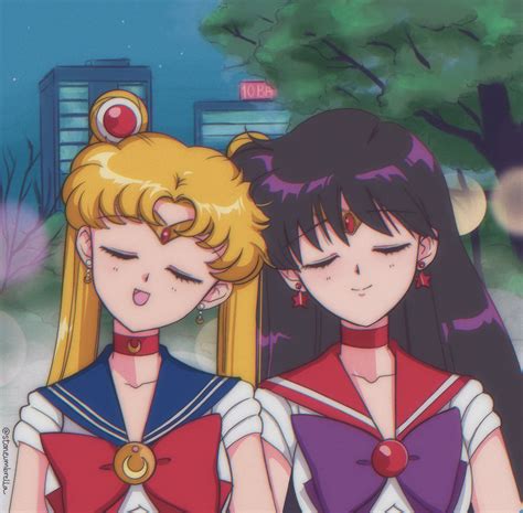 Tsukino Usagi Sailor Moon Hino Rei And Sailor Mars Bishoujo Senshi