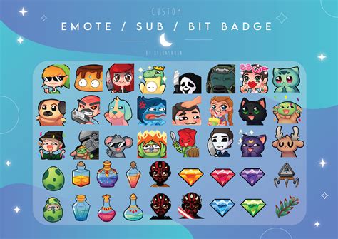 Digital Drawing Illustration Twitch Badges Discord Badges Twitch Sub