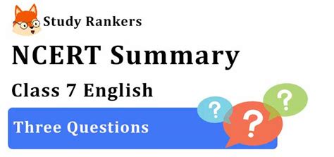 Chapter Three Questions Class English Summary