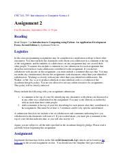 Csc241 Assignment 2 Pdf CSC 241 703 Introduction To Computer Science