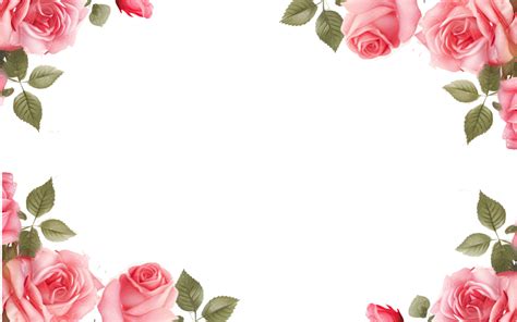 A Rose Flower Clipart Border For Decorating Cards Invitations