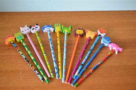 Animal grey lead novelty pencils x 12 -unused HPT3 - Funky Flamingo