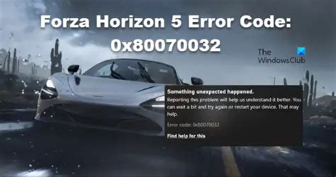 Fix Forza Horizon 5 Error Code 0x80070032 On Windows Pc