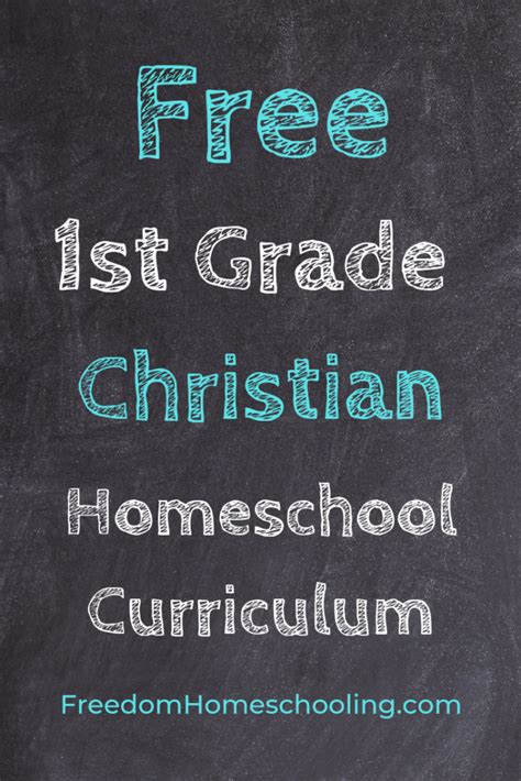 Free 1st Grade Christian Homeschool Curriculum Artofit