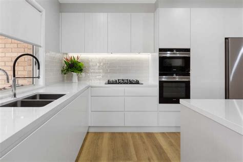 Modern White Kitchen Kellyville By Premier Kitchens Australia