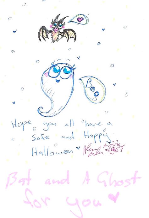 Ghost and Bat Halloween by Kittychan2005 on DeviantArt