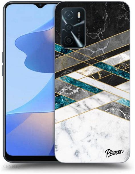 Silikonowe Czarne Etui Na Oppo A16S Black White Geometry