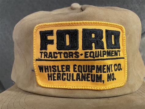 Ford Tractors And Equipment Vintage Full Suede Hat K Gem