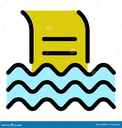 Vector De Contorno De Color De Icono De Piscina Deslizante Ilustraci N