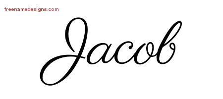 Classic Name Tattoo Designs Jacob Printable - Free Name Designs