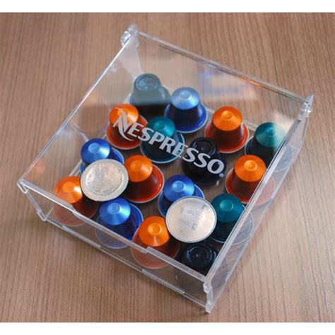 Porta Capsulas Nespresso Acr Lico Cubo Grava O A Laser X X Cm