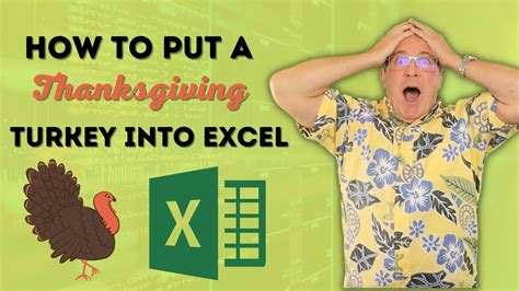 Learn How To Put A Thanksgiving Turkey Into Excel Youtube