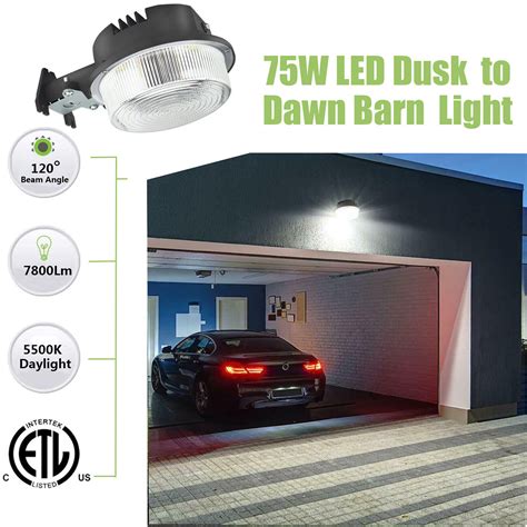 Watt Led Barn Yard Street Outdoor Security Light Dusk To Dawn Flood