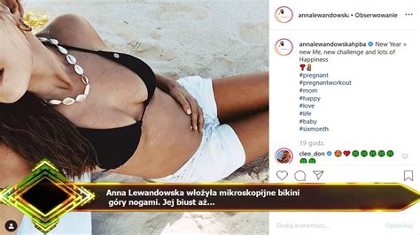 Anna Lewandowska włożyła mikroskopijne bikini góry nogami Jej biust aż