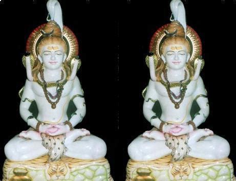 Painted Hindu Marble Shiva Statue For Worship Size Min Inch To