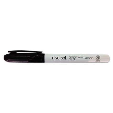 Universal Pen Style Permanent Markers Fine Point Black Dozen