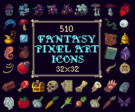 Updates and New Icons for Pixel Fantasy Icon Pack - 32x32 Fantasy Pixel ...