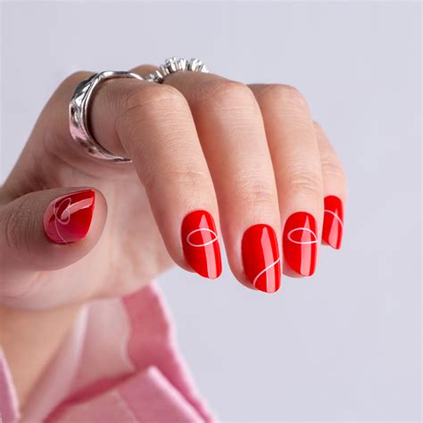 Elegant Red Faux Ongles Presse On Nails For A Stunning Look Senboma