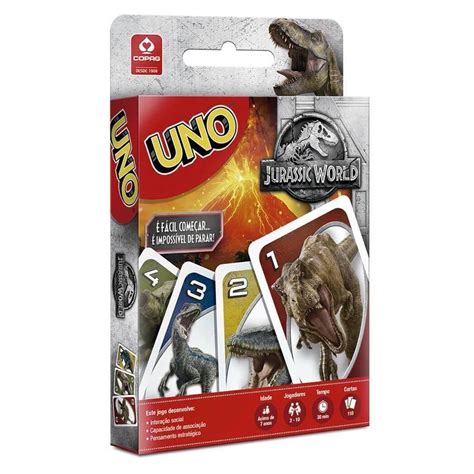 Jogo Uno Jurassic World Jogos De Tabuleiro