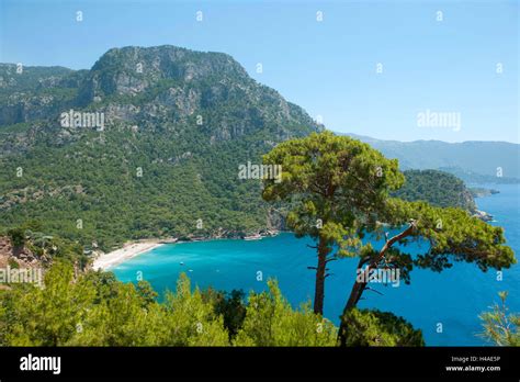 Turkey Province Of Mugla Fethiye L Deniz Kabak Bay Stock Photo