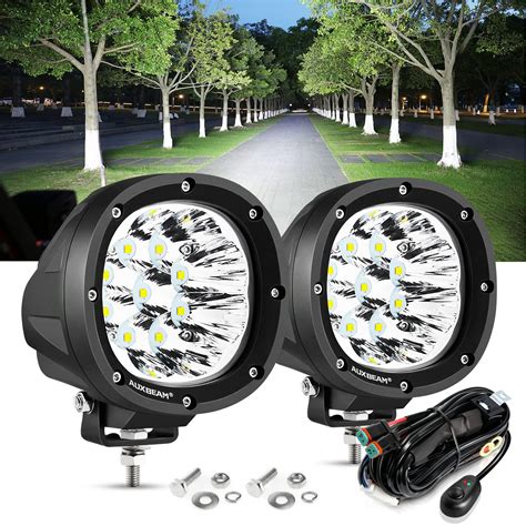 Buy Auxbeam Round Led Offroad Lights Inch W Led Pod Light Lm