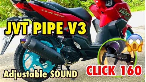 Honda Click 160 Jvt Pipe V3 Full Review Installation Diy Youtube