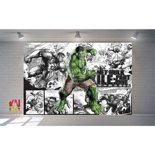 Painel De Festa Retangular Sublimado Em Tecido Tema Hulk Shopee Brasil