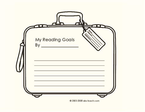 Reading Goal Setting Worksheet