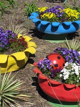 Macetas De Llantas Recicladas Diy Planters Outdoor Tire Planters