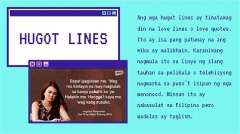 Sitwasyon Ng Wikang Filipino Sa Fliptop Hugot Lines At Pick Up Lines