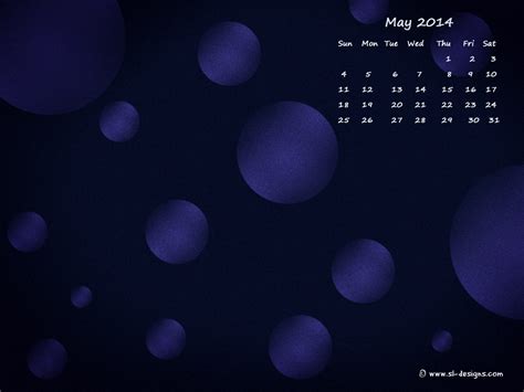 May Calender - desktop wallpaper