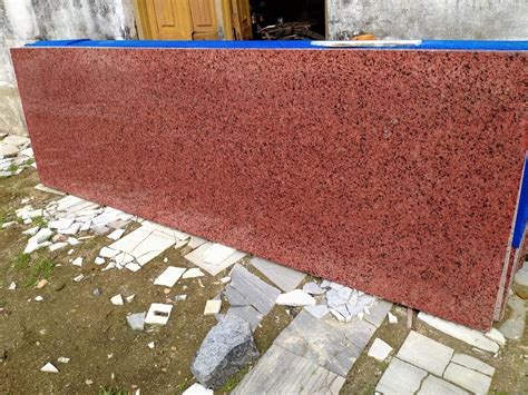 Red Porphyry Granite Slab For Flooring Thickness Mm At Rs