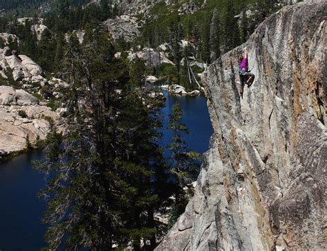 Rock Climbing In Lake Margaret Lake Tahoe