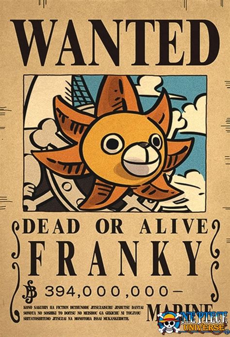 One Piece Franky Wanted Poster 42CM One Piece Universe