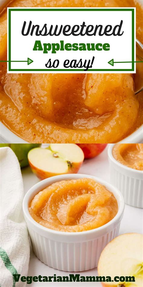 Unsweetened Applesauce - Vegetarian Mamma